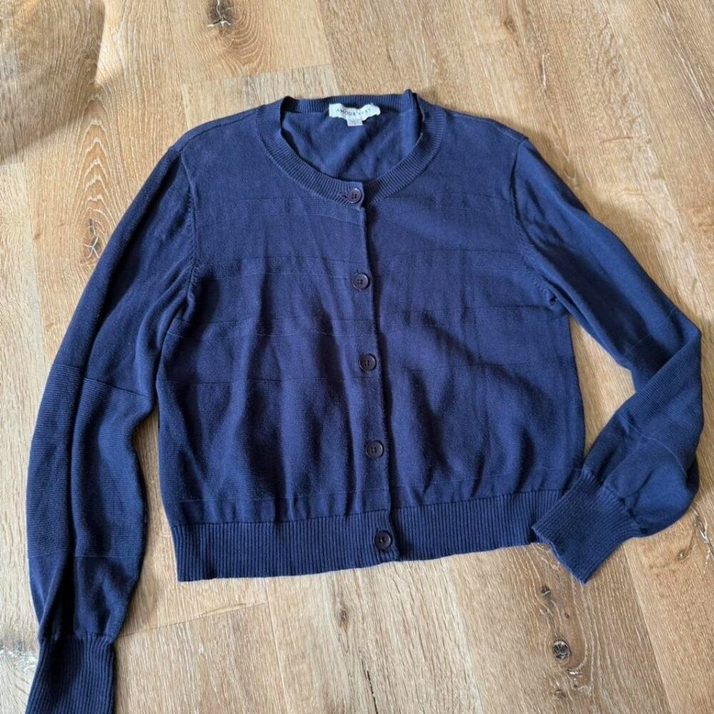 Amour Vert‎ Navy blue cotton cardigan Size S